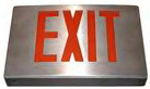 Aluminum Exit Sign; standard exit sign with aluminum housing